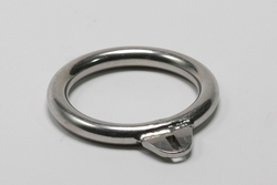 Fixed 8 mm cockring for chastity belts type 