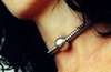 Necklace, flexible with polished stainless steel ballclosure 