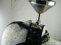 Funnelmask with shiny stainless steel  funnel Artif. leather 